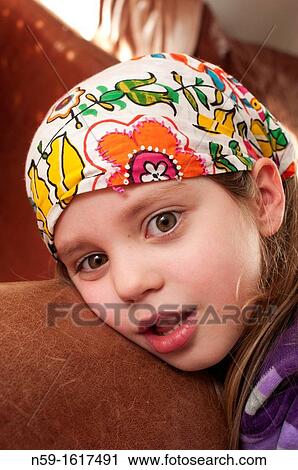 Stock Image - Portrait of girl. Fotosearch