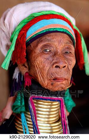 Portrait of Longneck Karen woman, Mae Hong Son, Thailand, Southeast Asia. View Large Photo Image Stock Image - Portrait of Longneck Karen woman, Mae Hong Son, Thailand, Southeast Asia.. Fotosearch