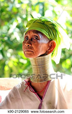 Portrait of Longneck Karen woman, Mae Hong Son, Thailand, Southeast Asia. View Large Photo Image Stock Photography - Portrait of Longneck Karen woman, Mae Hong Son, Thailand, Southeast Asia.. Fotosearch