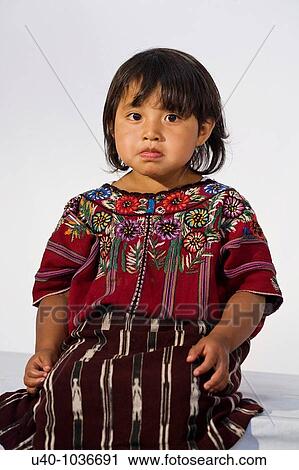 Stock Image - Portrait of Mayan girl. Fotosearch