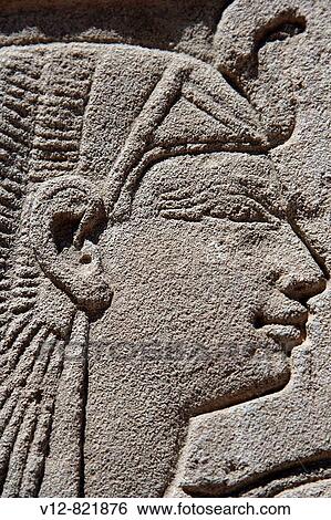 Stock Photograph - Portrait of Nefertari, Medinet Habu temple, Luxor, Egypt. Fotosearch