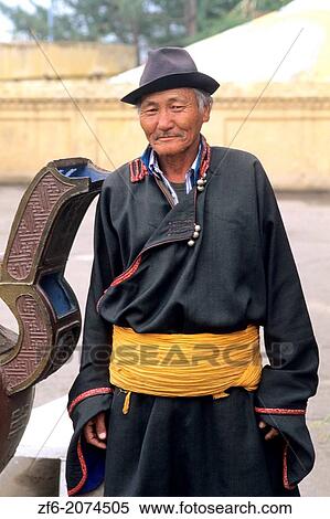 Portrait of Old Man in Colorful Traditional Outfit in Ulaan Baatar Mongolia. View Large Photo Image Stock Photography - Portrait of Old Man in Colorful Traditional Outfit in Ulaan Baatar Mongolia.. Fotosearch