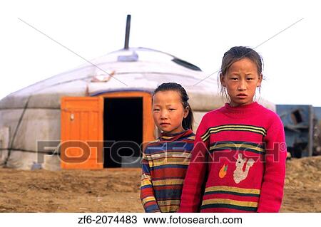 Portrait of Poor Children in Mongolia. View Large Photo Image Stock Image - Portrait of Poor Children in Mongolia.. Fotosearch