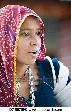 Portrait of Rajasthani woman. Bhenswara. Rajasthan. India View Large Photo Image Stock Photo - Portrait of Rajasthani woman. Bhenswara. Rajasthan. India. Fotosearch