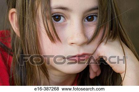 portrait of serious girl View Large Photo Image Stock Photo - portrait of serious girl. Fotosearch