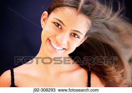 Portrait of smiling girl. View Large Photo Image Stock Image - Portrait of smiling girl.. Fotosearch