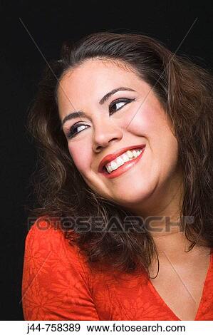 Stock Photo - Portrait of smiling woman. Fotosearch