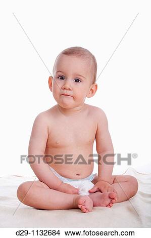 portrait of sweet little baby boy - isolated on white View Large Photo Image Picture - portrait of sweet little baby boy - isolated on white. Fotosearch