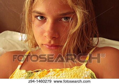 Stock Photo - Portrait of teenager. Fotosearch