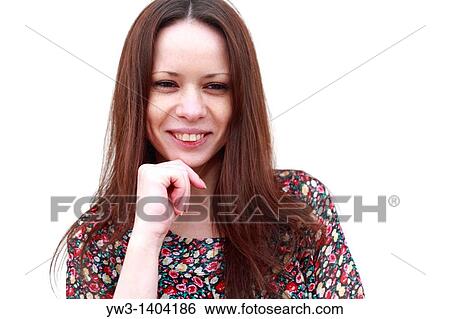 Portrait of the 20-25 years girl with green eyes posing near white wall View Large Photo Image Stock Photograph - Portrait of the 20-25 years girl with green eyes posing near white wall. Fotosearch
