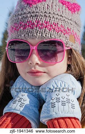 Portrait of the girl on a sunny winter day. View Large Photo Image Stock Photograph - Portrait of the girl on a sunny winter day.. Fotosearch