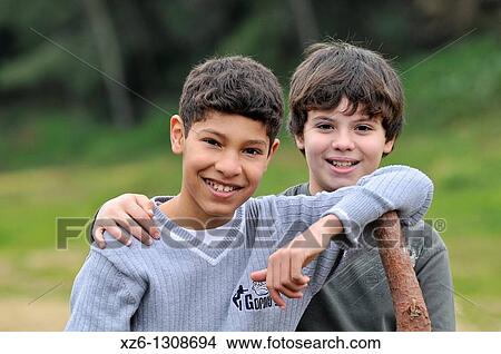 Portrait of two children View Large Photo Image Picture - Portrait of two children. Fotosearch
