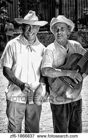 Portrait of Two Musicians Old Havana Cuba View Large Photo Image Stock Photo - Portrait of Two Musicians Old Havana Cuba. Fotosearch