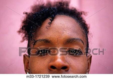 Stock Photo - Portrait of woman in Hamel street HAVANA Cuba. Fotosearch