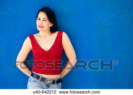 Portrait of woman outdoors View Large Photo Image Stock Image - Portrait of woman outdoors. Fotosearch