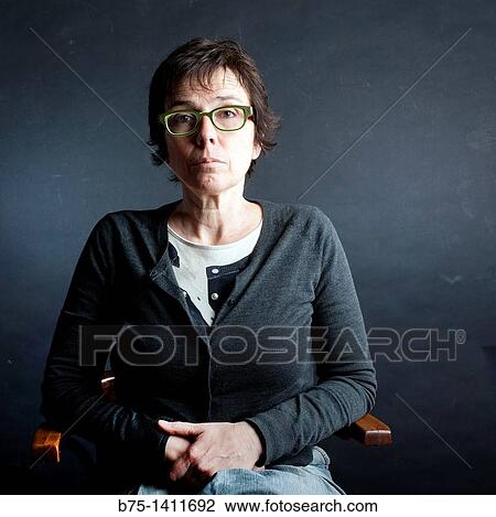 Stock Image - Portrait of woman. Fotosearch