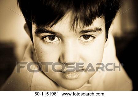 Stock Image - Portrait of young Boy. Fotosearch