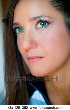 Portrait of young woman face View Large Photo Image Stock Image - Portrait of young woman face. Fotosearch
