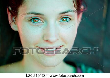 Picture - Portrait of young woman. Fotosearch
