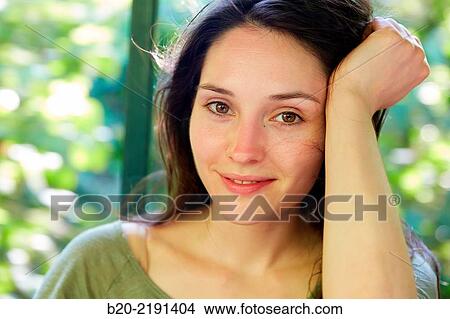 Portrait of young woman View Large Photo Image Picture - Portrait of young woman. Fotosearch
