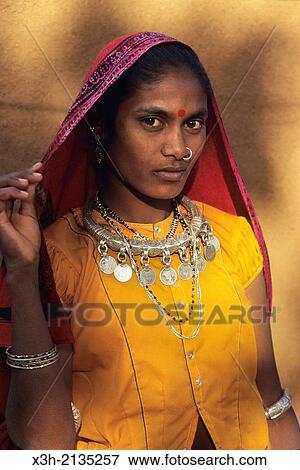 portrait of young woman, State of Rajasthan, India, South Asia. View Large Photo Image Stock Photo - portrait of young woman, State of Rajasthan, India, South Asia.. Fotosearch