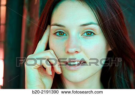 Portrait of young woman View Large Photo Image Stock Image - Portrait of young woman. Fotosearch