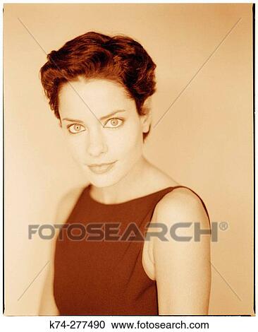 Stock Image - Portrait of Young Woman. Fotosearch
