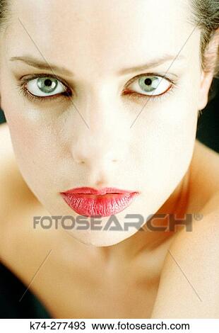 Stock Image - Portrait of Young Woman. Fotosearch