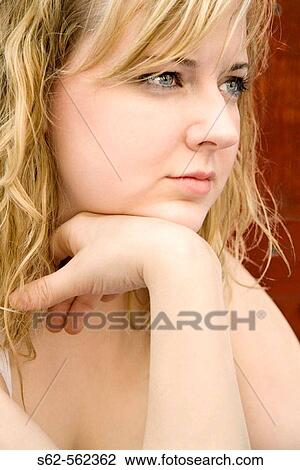 Portrait of young woman View Large Photo Image Stock Image - Portrait of young woman. Fotosearch