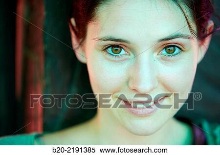 Stock Photography - Portrait of young woman. Fotosearch
