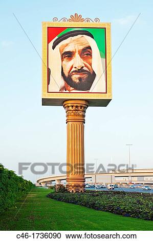 Portrait of Zayed bin Sultan Al Nahyan, was the first president of United Arab Emirates, Dubai City, Dubai, United Arab Emirates, Middle East. View Large Photo Image Stock Image - Portrait of Zayed bin Sultan Al Nahyan, was the first president of United Arab Emirates, Dubai City, Dubai, United Arab Emirates, Middle East.. Fotosearch