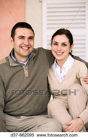 Portrait og a couple smiling View Large Photo Image Stock Photography - Portrait og a couple smiling. Fotosearch