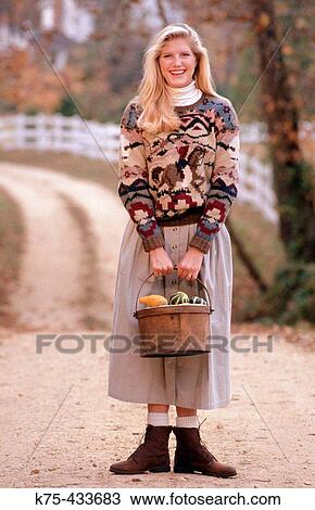Stock Image - Portrait on country road. Fotosearch