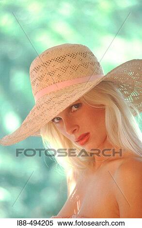 Stock Photography - Portrait with hat.. Fotosearch