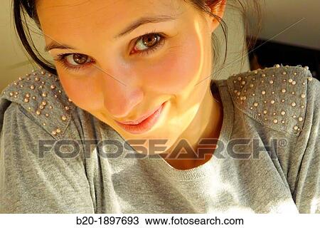 portrait young girl, 22 years, View Large Photo Image Stock Image - portrait young girl, 22 years,. Fotosearch