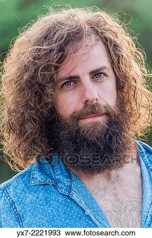 Stock Image - Portriat of actor Santi Senso. Tarifa, Cadiz, Andalusia, Spain, Europe.. Fotosearch