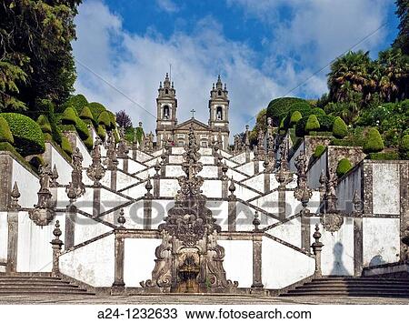 Portugal summer 2010, Braga City, Bom Jesus do Monte Church. View Large Photo Image Stock Image - Portugal summer 2010, Braga City, Bom Jesus do Monte Church.. Fotosearch