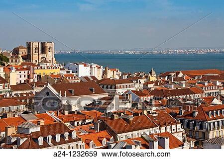 Portugal summer 2010, Lisboa City, Se Cathedral, Tajo Bay. View Large Photo Image Stock Photo - Portugal summer 2010, Lisboa City, Se Cathedral, Tajo Bay.. Fotosearch
