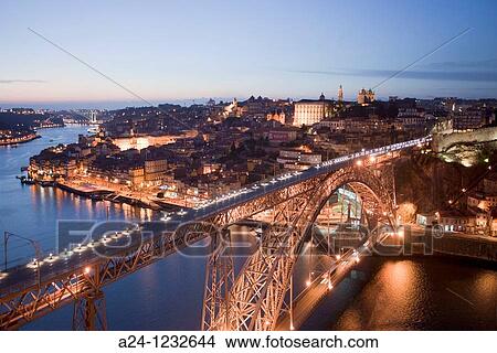 Portugal, summer 2010, Porto City, Duero River, Dom Luis I Bridge. View Large Photo Image Picture - Portugal, summer 2010, Porto City, Duero River, Dom Luis I Bridge.. Fotosearch