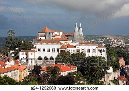 Portugal summer 2010, Sintra City, National Palace. View Large Photo Image Stock Photo - Portugal summer 2010, Sintra City, National Palace.. Fotosearch