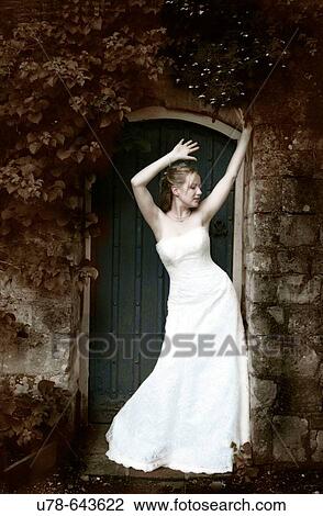 Stock Image - Posing bride. Fotosearch
