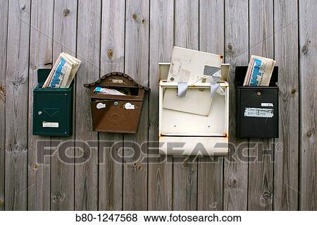 Stock Photo - Postboxes, Kiel, Germany. Fotosearch