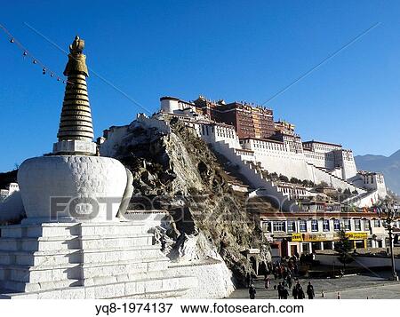 Potala Palace in Lhasa, Tibet, China View Large Photo Image Stock Photo - Potala Palace in Lhasa, Tibet, China. Fotosearch