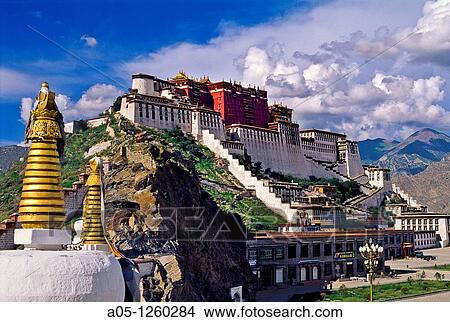 Picture - Potala Palace, Lhasa, Tibet CHINA.. Fotosearch