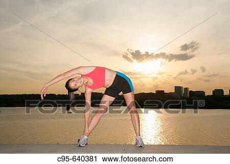 Potomac river, Washington, DC, USA, woman jogging and jumping, 23 years old. View Large Photo Image Stock Image - Potomac river, Washington, DC, USA, woman jogging and jumping, 23 years old.. Fotosearch