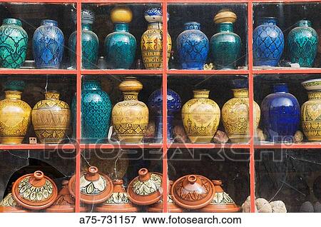 Pottery, Morocco View Large Photo Image Stock Photo - Pottery, Morocco. Fotosearch