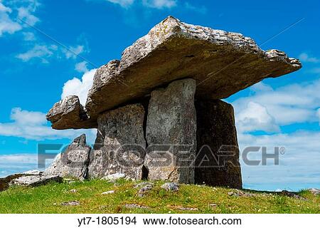 Poulnabrone dolmen in the Burren area of County Clare, Republic of Ireland View Large Photo Image Picture - Poulnabrone dolmen in the Burren area of County Clare, Republic of Ireland. Fotosearch