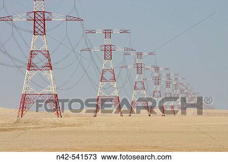Power lines and desert, Abu Dhabi, United Arab Emirates View Large Photo Image Stock Image - Power lines and desert, Abu Dhabi, United Arab Emirates. Fotosearch