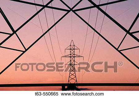 power lines and towers View Large Photo Image Stock Photography - power lines and towers. Fotosearch