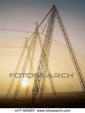 Power lines. N? rke. Sweden. View Large Photo Image Stock Photo - Power lines. N? rke. Sweden.. Fotosearch